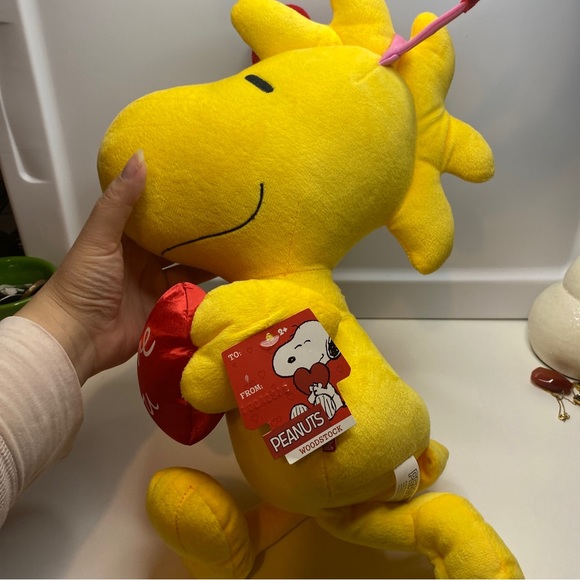 NEW - Peanuts Valentine’s Day Large 15 Inch Plush Woodstock w/ Heart Gift - Picture 5 of 6